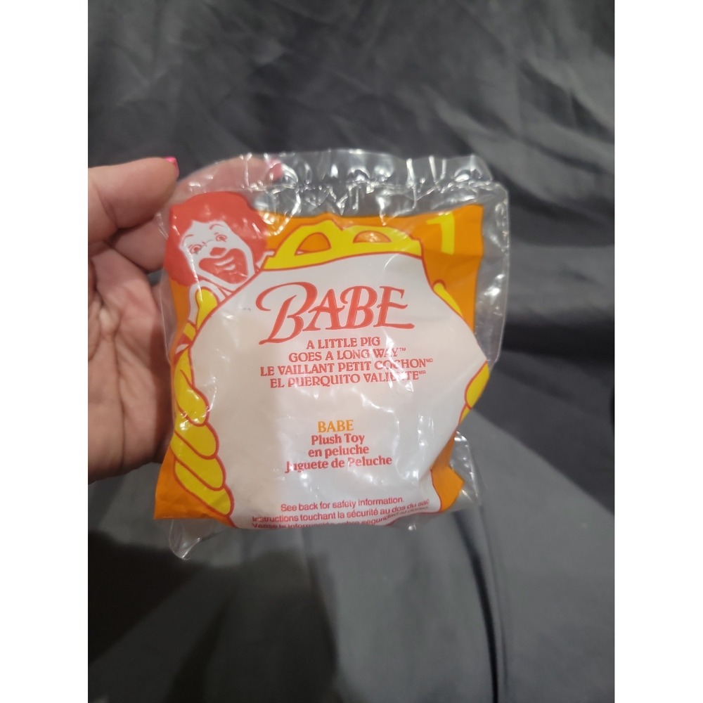 1995 McDonalds Happy Meal Toy Babe "A Little Pig" Plush Toy #1